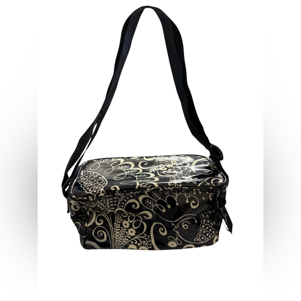 Vera Bradley Lunch Bag in Twirly Birds Vinyl (Blue and White)